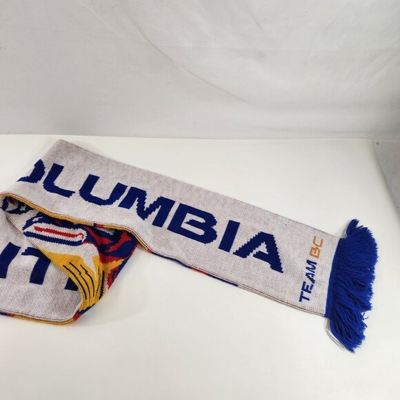 Team BC British Columbia Soccer Scarf First Nations Salmon Fish Design Ruffneck - Picture 6 of 9